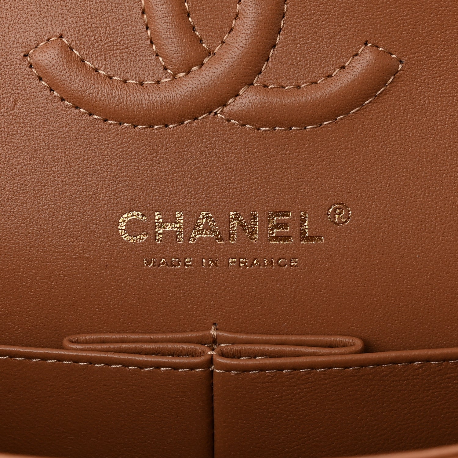Chanel Lambskin Quilted Small Double Flap Brown 6 of 11