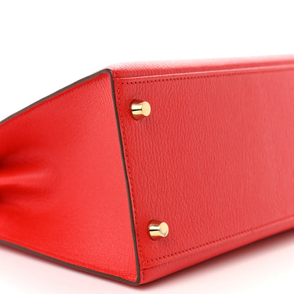 Hermes Chevre Mysore Horseshoe Kelly Sellier 28 Rouge De Coeur Rose Pourpre 10 of 11