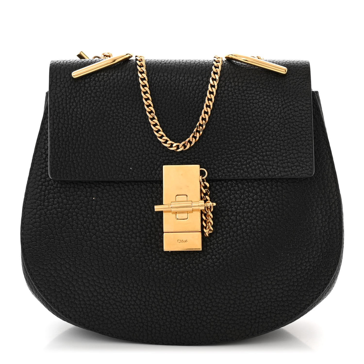 Chloe Grained Lambskin Drew Shoulder Bag Black 1 of 11