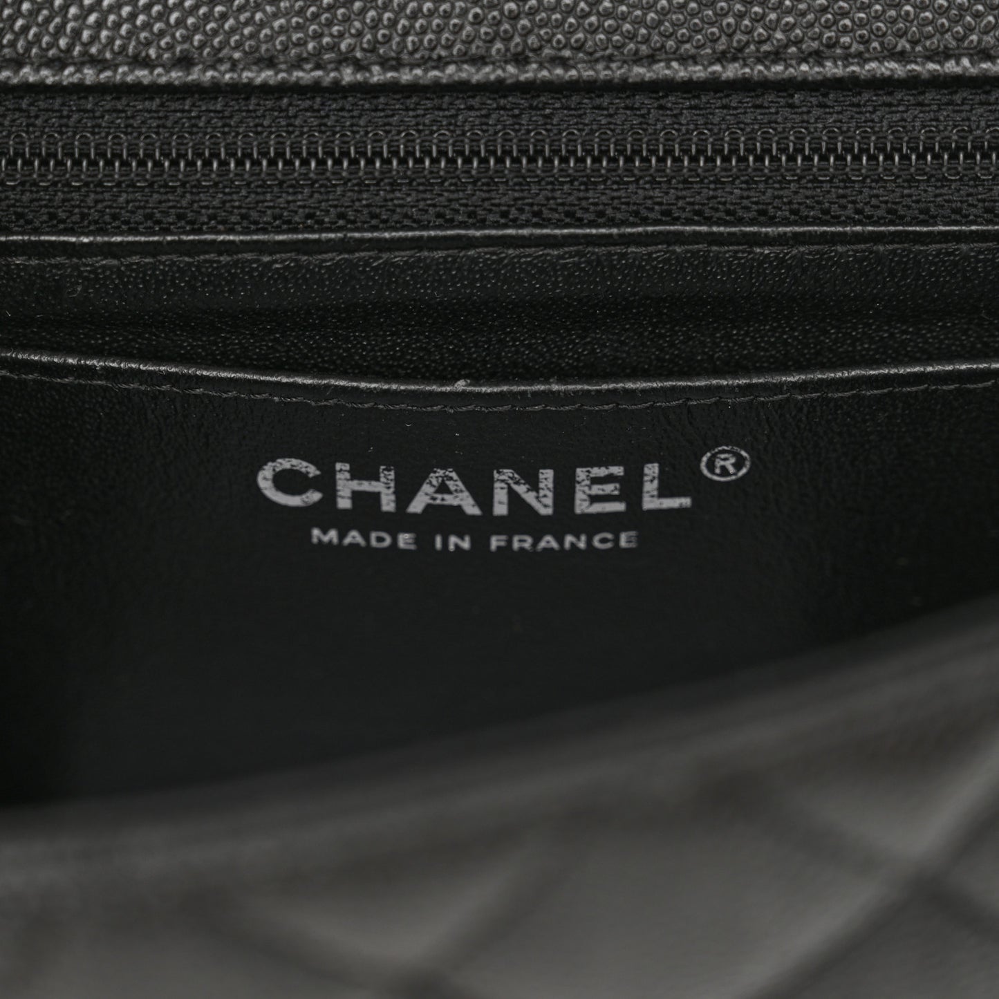 Caviar Quilted Mini Rectangular Flap Black