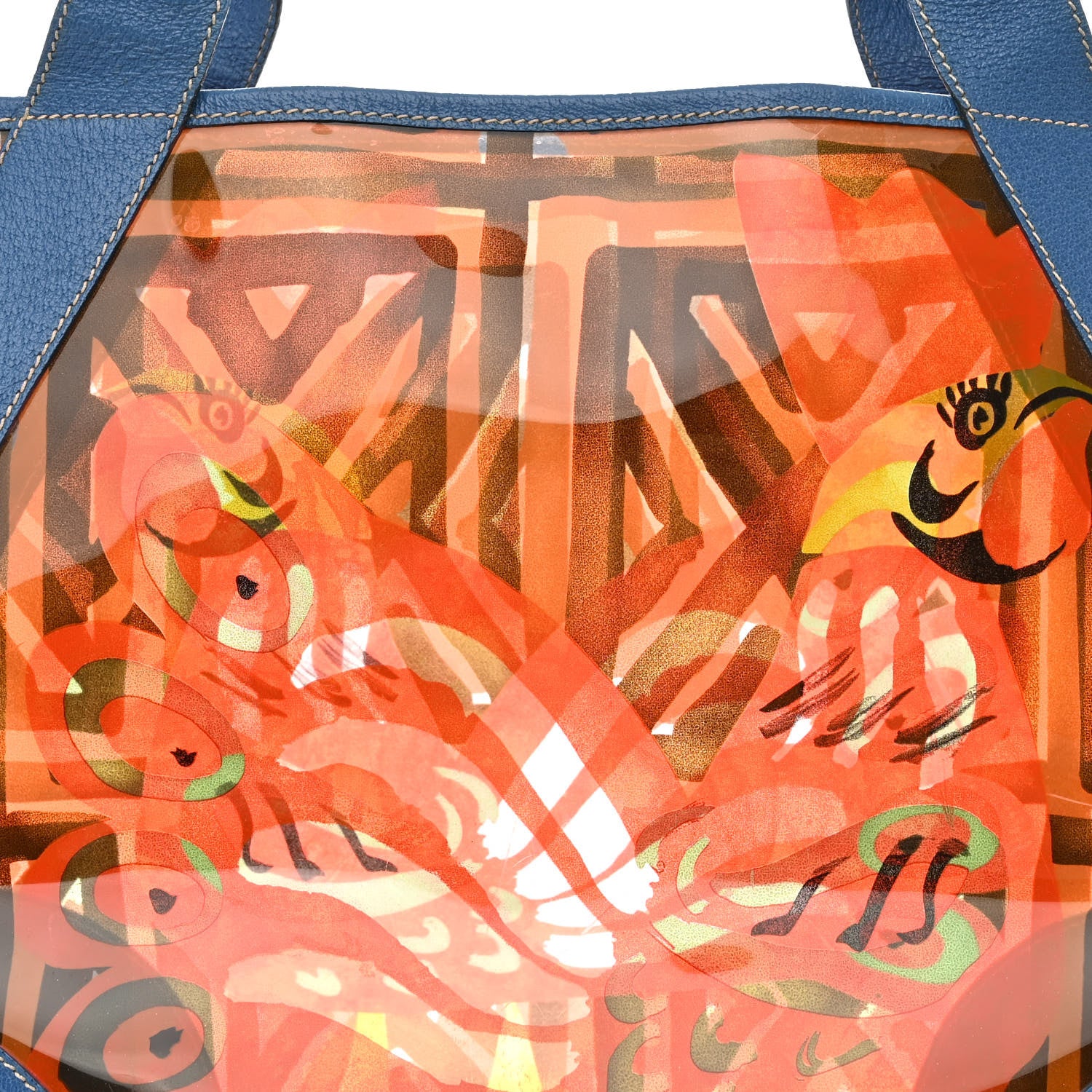 Prada Vinyl Calfskin Tote Multicolor 8 of 13