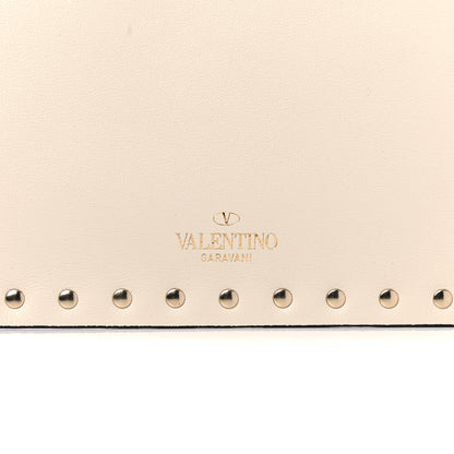 Valentino Garavani Vitello Large Rockstud Zip Pouch Light Ivory 9 of 9