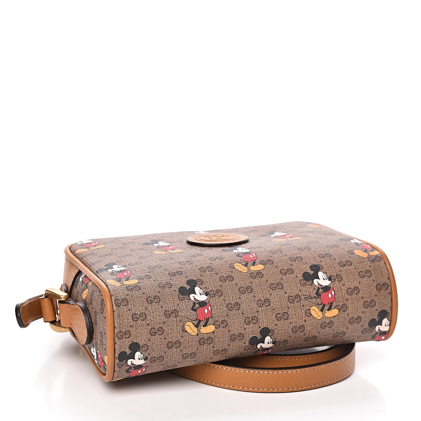 X DISNEY Mini Vintage GG Supreme Monogram Mickey Mouse Shoulder Bag Beige Vintage Sun Oil