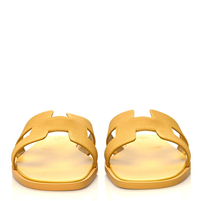 Hermes Epsom Oran Sandals 39 Jaune Sable 2 of 8
