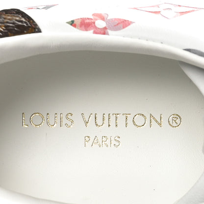 Louis Vuitton Lambskin Embossed Floral Monogram Time Out Sneakers 39 White 7 of 9