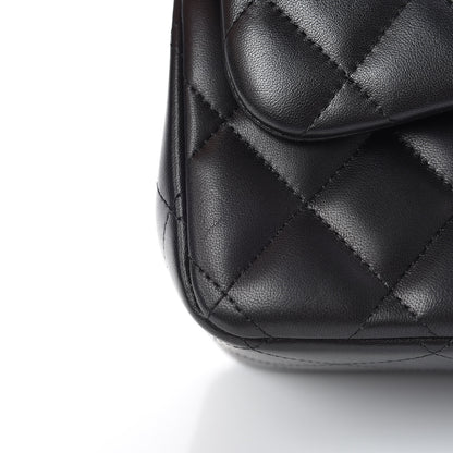 Chanel Lambskin Quilted Jumbo Double Flap So Black 20 of 25