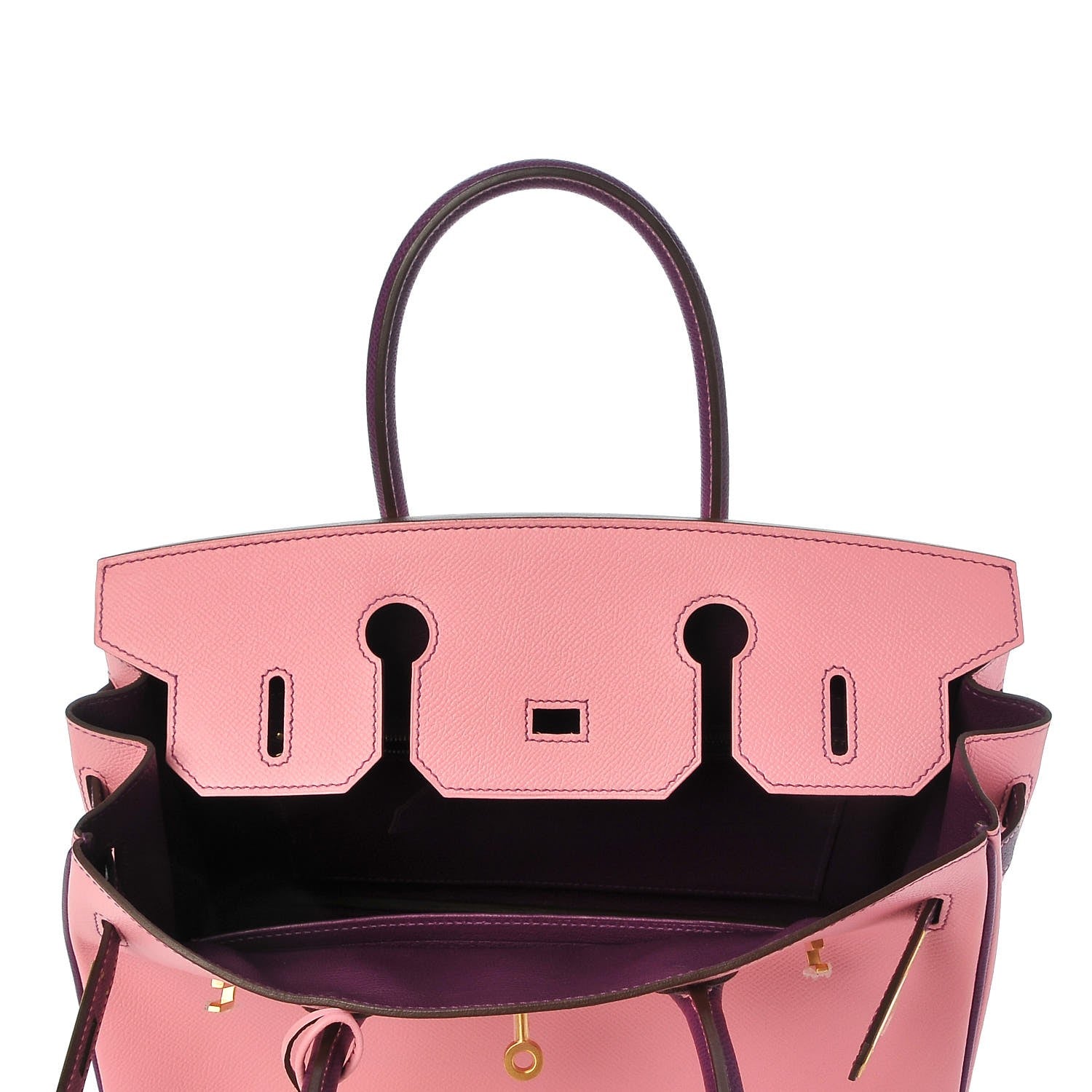 Hermes Epsom Horseshoe Bi Color Birkin 30 Rose Confetti Anemone 35 of 35