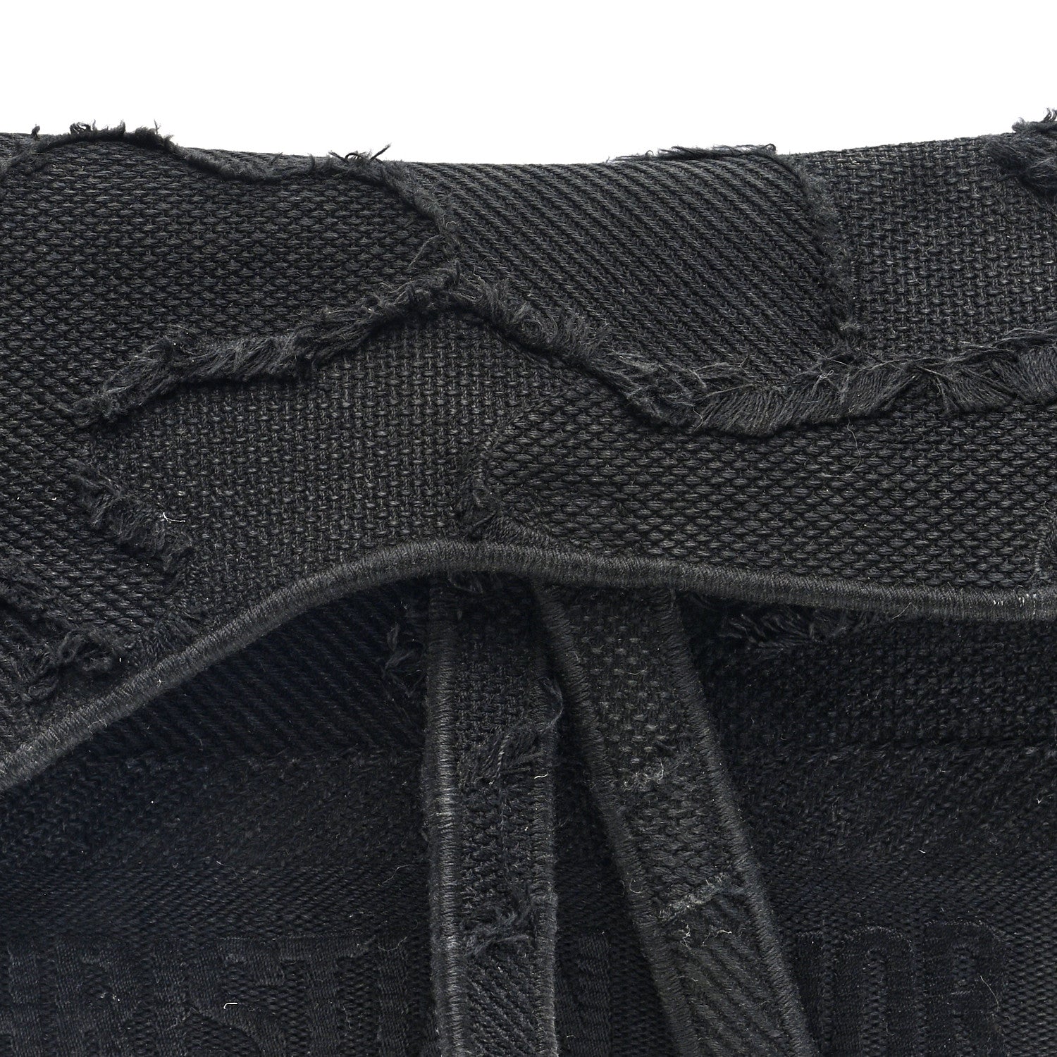 Christian Dior Canvas Embroidered Camouflage Saddle Bag Black 8 of 10