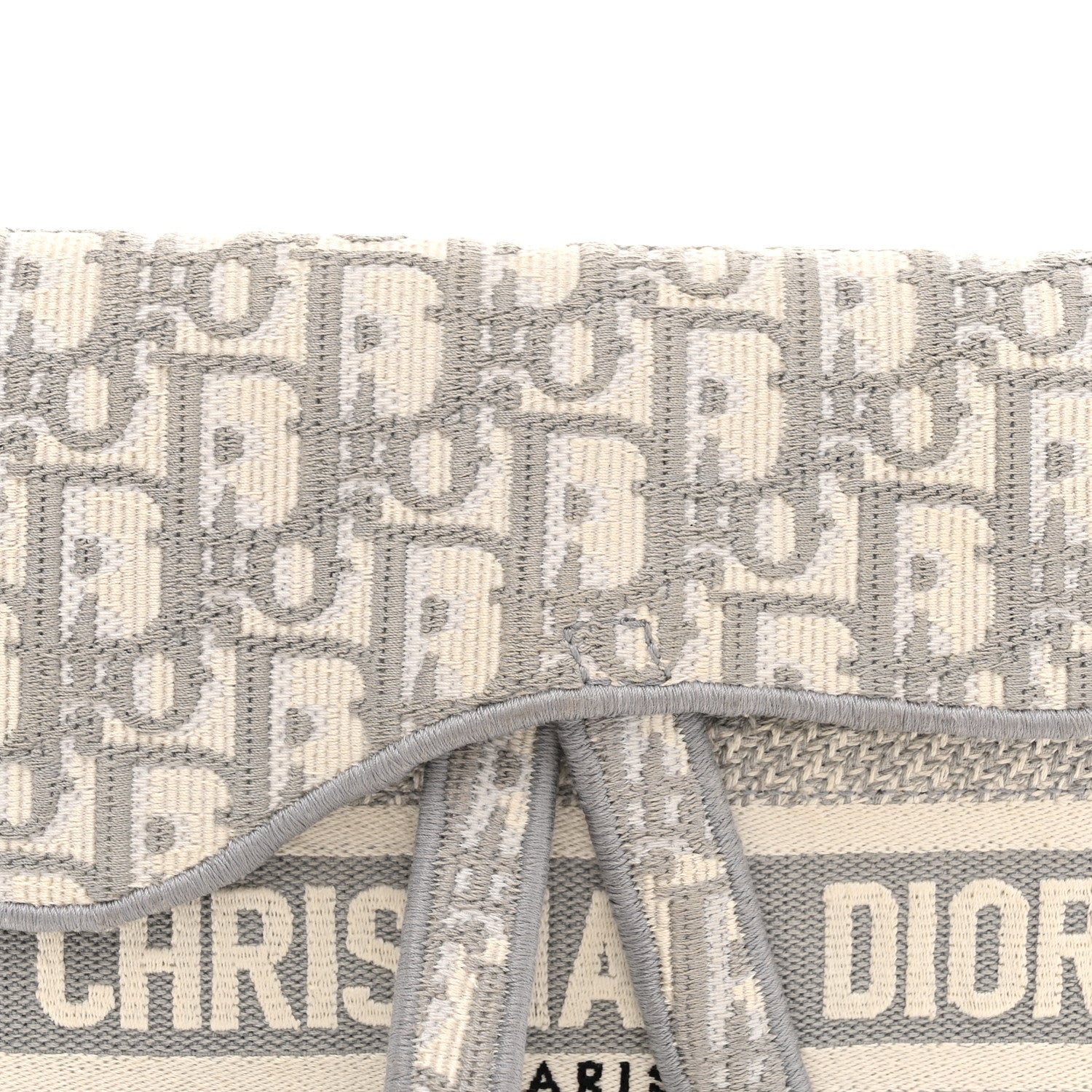 Christian Dior Oblique Slim Saddle Pouch Grey Grey 7 of 10