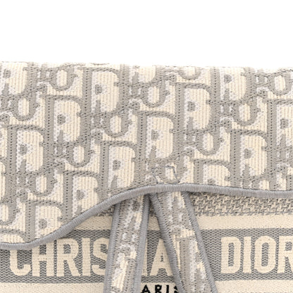 Christian Dior Oblique Slim Saddle Pouch Grey Grey 7 of 10