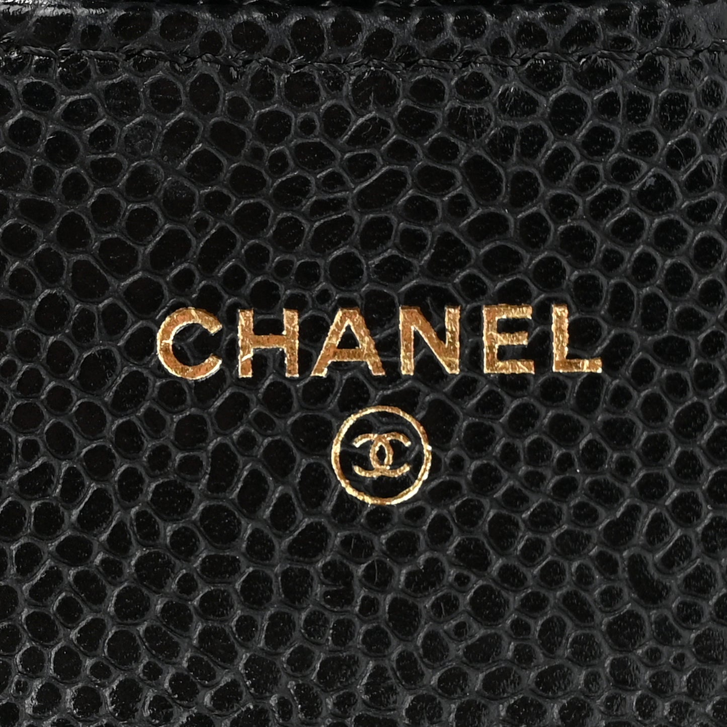 Caviar Quilted Flap Card Holder Wallet Black