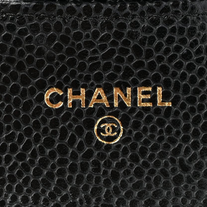 Chanel Caviar Quilted Flap Card Holder Wallet Black 6 of 9
