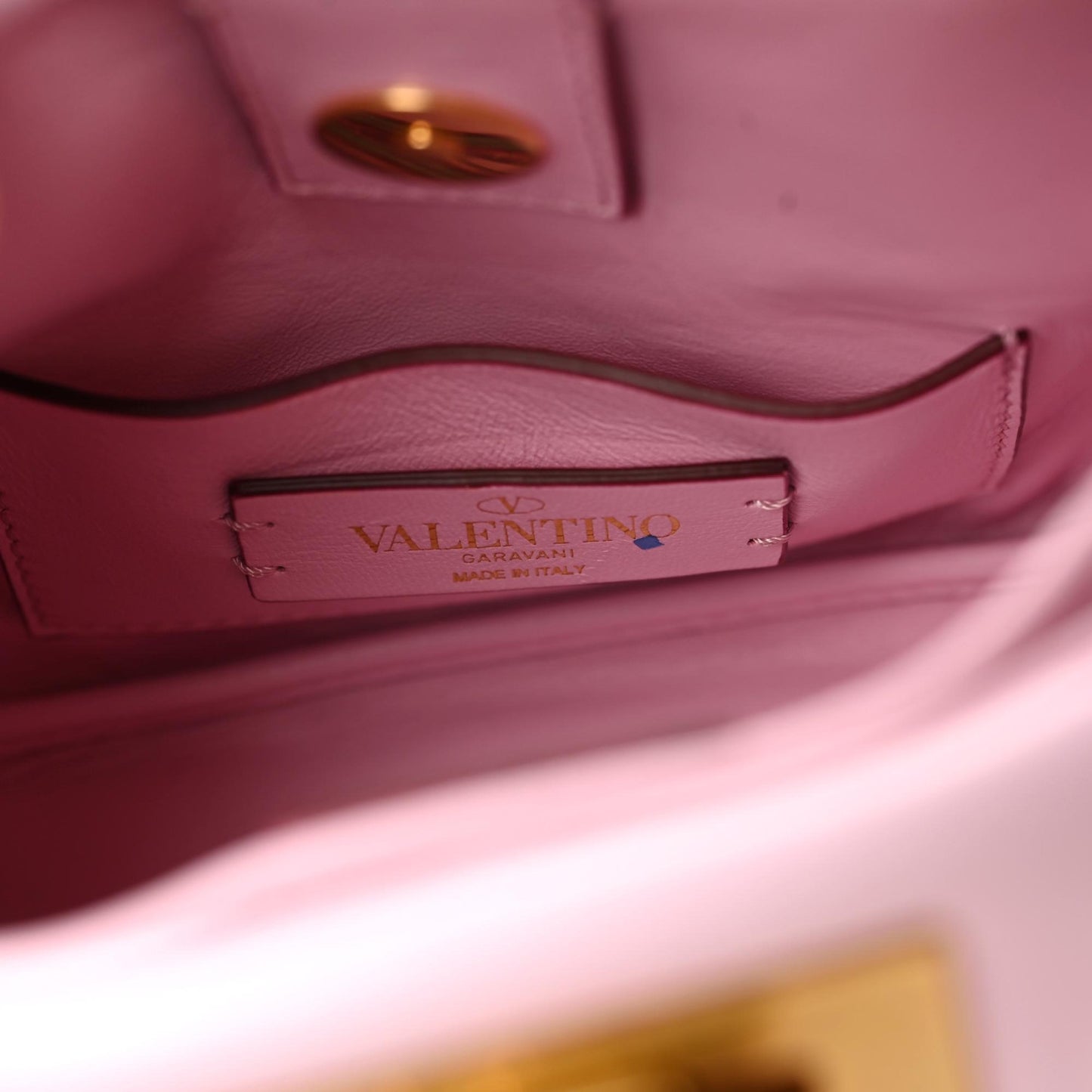 Nappa Mini Roman Stud The Handle Bag Pink Borealis