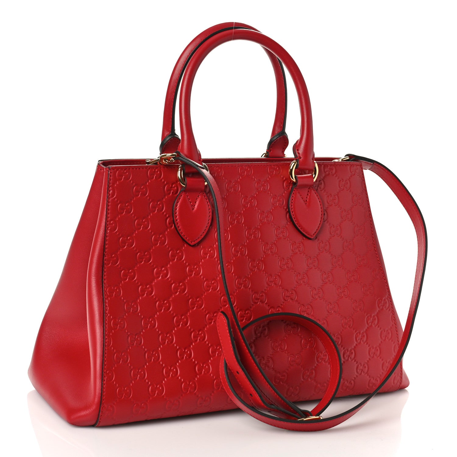 Gucci Soft Guccissima Top Handle Bag Red 3 of 9