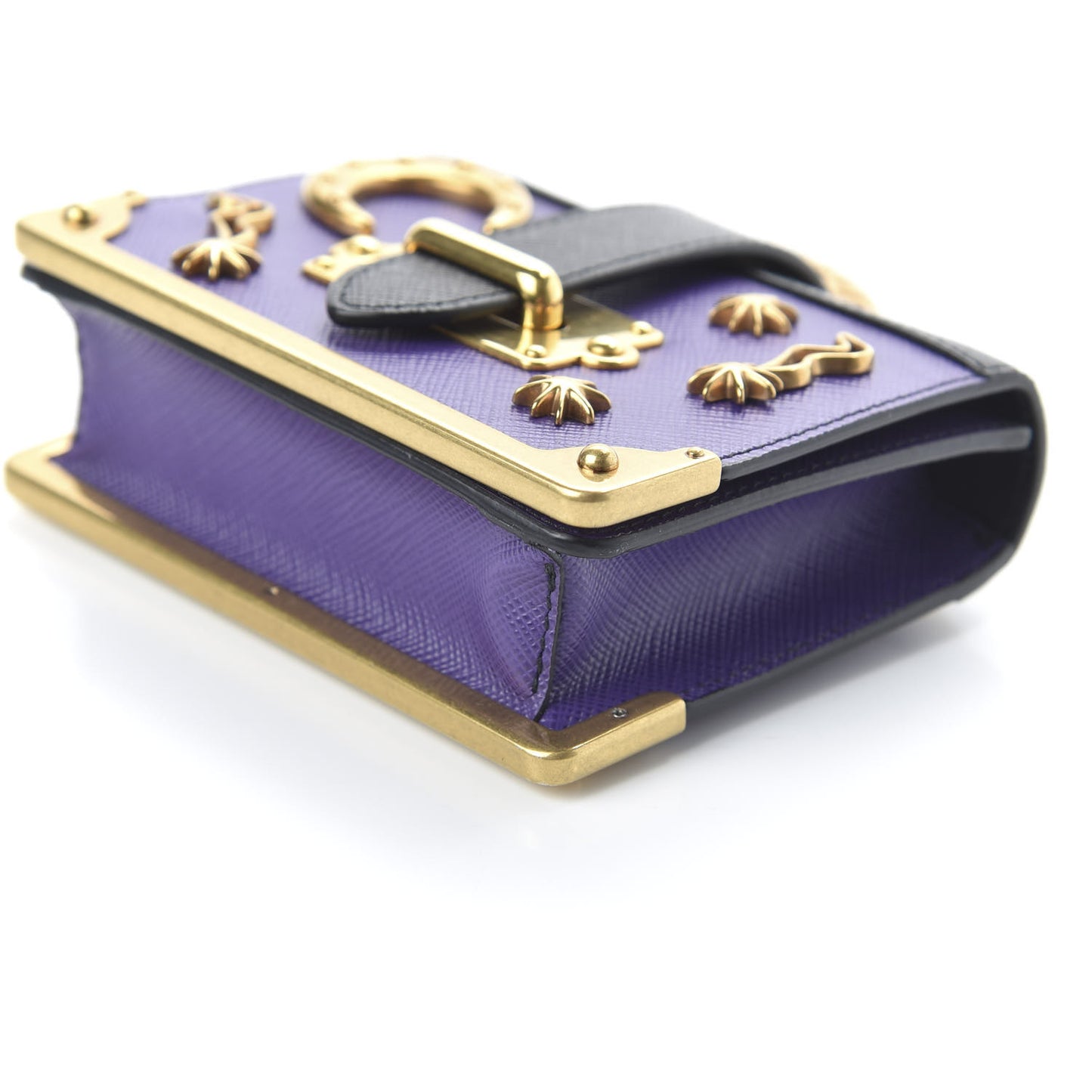 Saffiano Astrology Mini Cahier Bag Viola Black