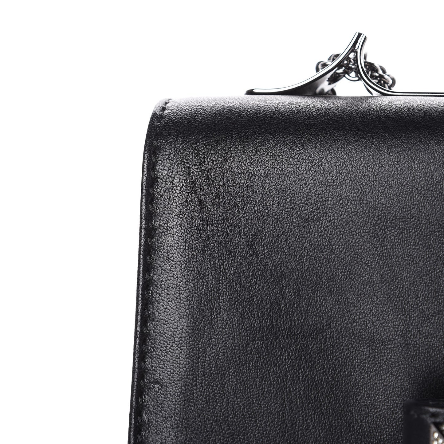 Nappa Crystal Encrusted Studs Va Va Voom Shoulder Bag Black