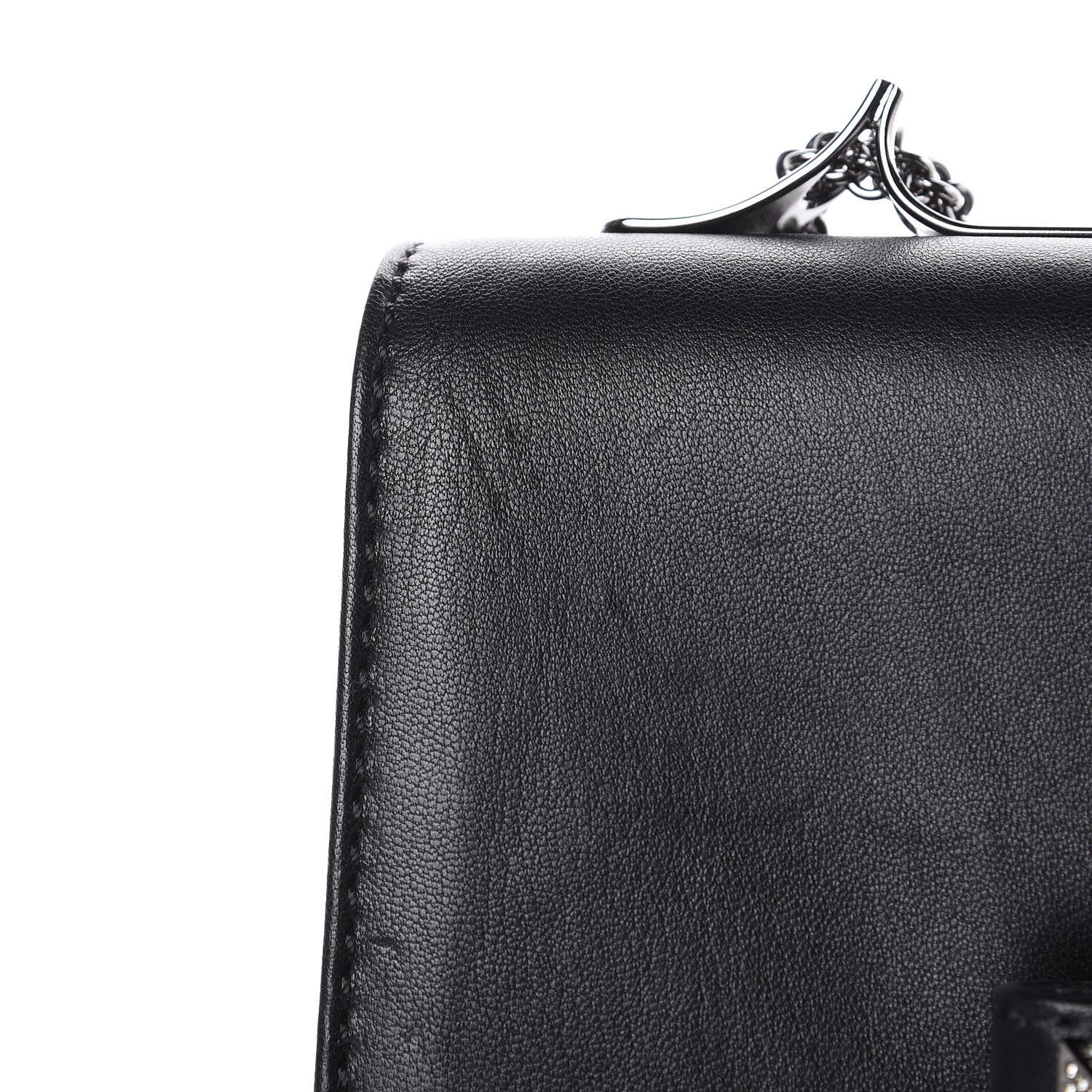 Valentino Garavani Nappa Crystal Encrusted Studs Va Va Voom Shoulder Bag Black 7 of 13