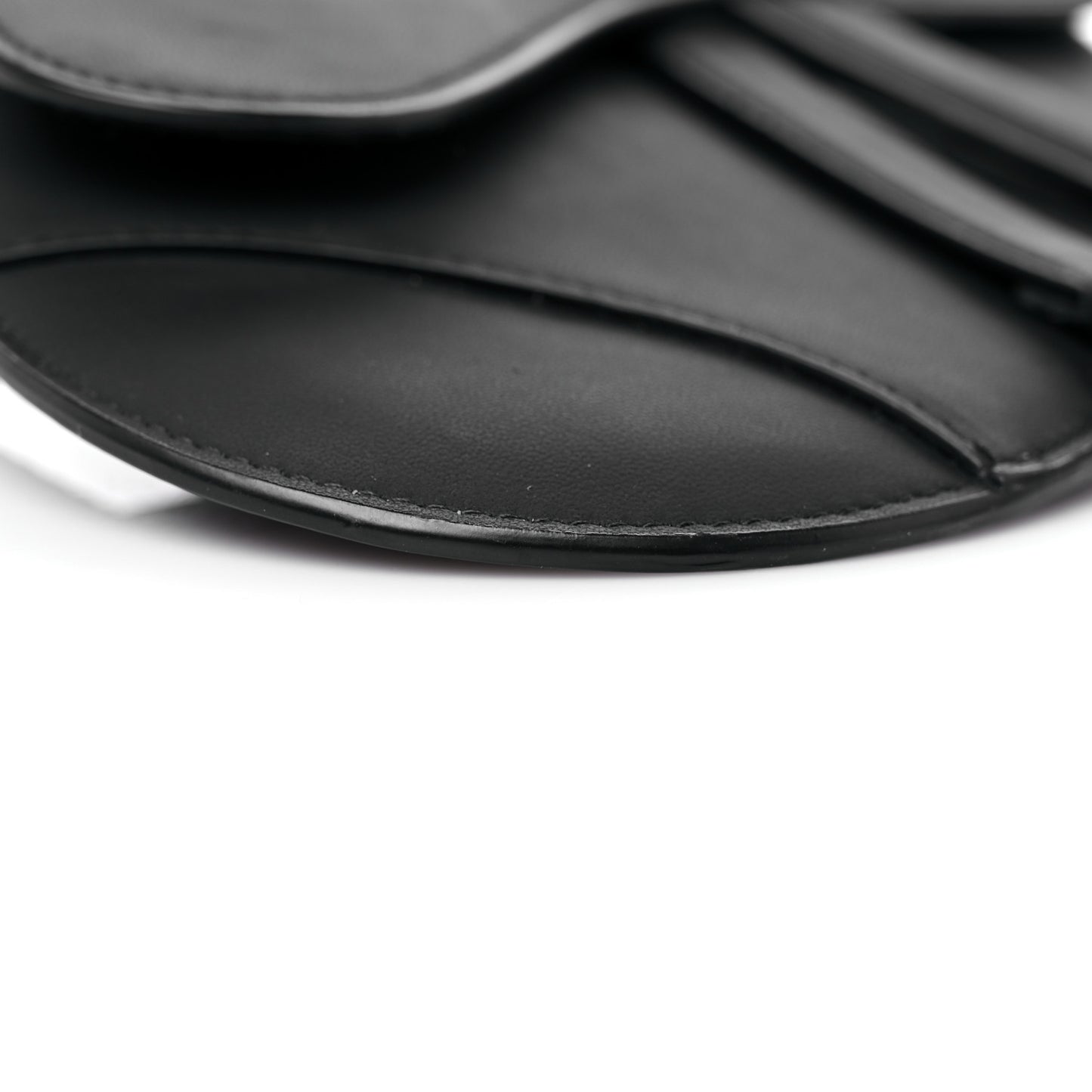 Ultra Matte Calfskin Saddle Belt Bag Black
