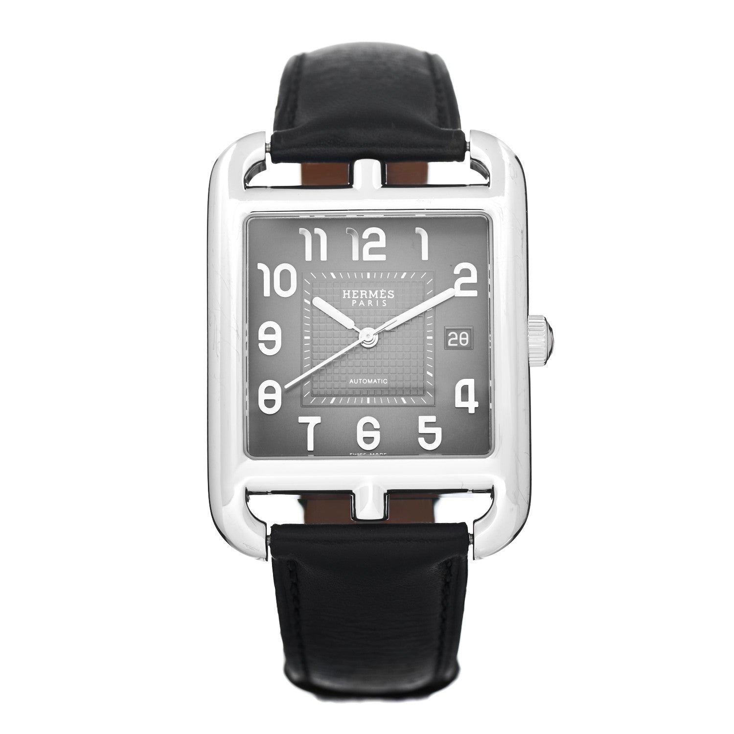 Hermes Stainless Steel Barenia 36mm Cape Cod Automatic Watch Noir 1 of 5