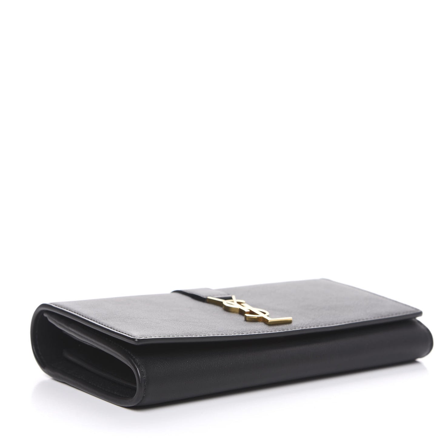 Calfskin Monogram Large Flap Wallet Black