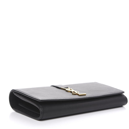 Saint Laurent Calfskin Monogram Large Flap Wallet Black 3 of 6
