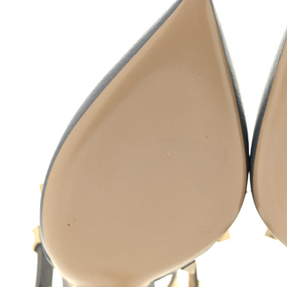 Valentino Garavani Pebbled Calfskin Rockstud Ankle Strap 65mm Pumps 36.5 Sky Sorbet 6 of 11