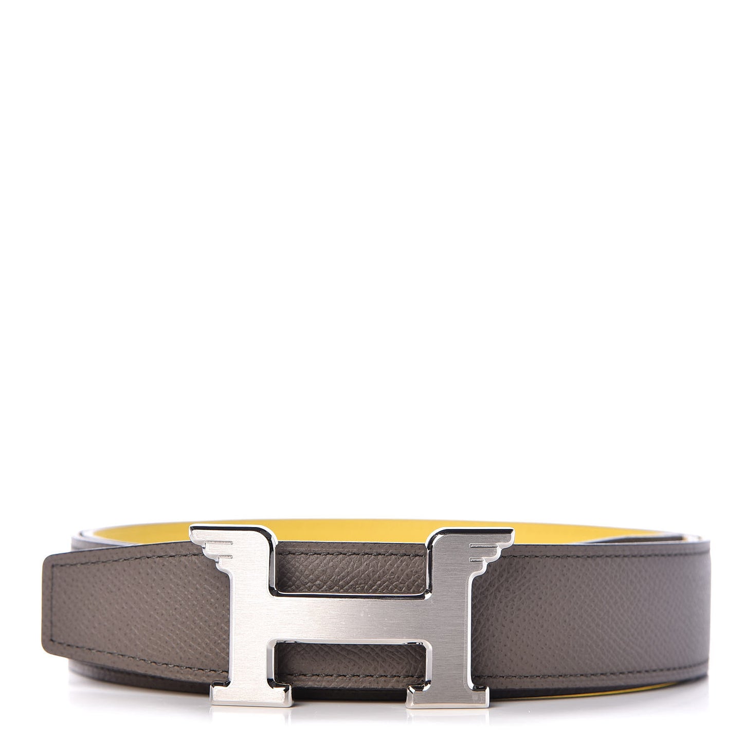 Epsom 32mm Pegase H Belt 95 Etain Jaune De Naples