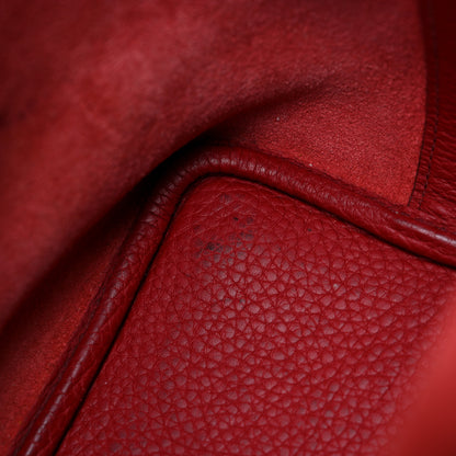 Hermes Taurillon Clemence Picotin Lock 18 PM Rouge Casaque 12 of 17