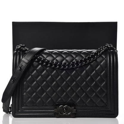 Chanel Caviar Quilted New Medium Boy Flap So Black 16 of 16