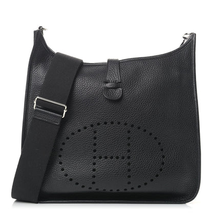 Hermes Taurillon Clemence Evelyne III PM Black 1 of 10