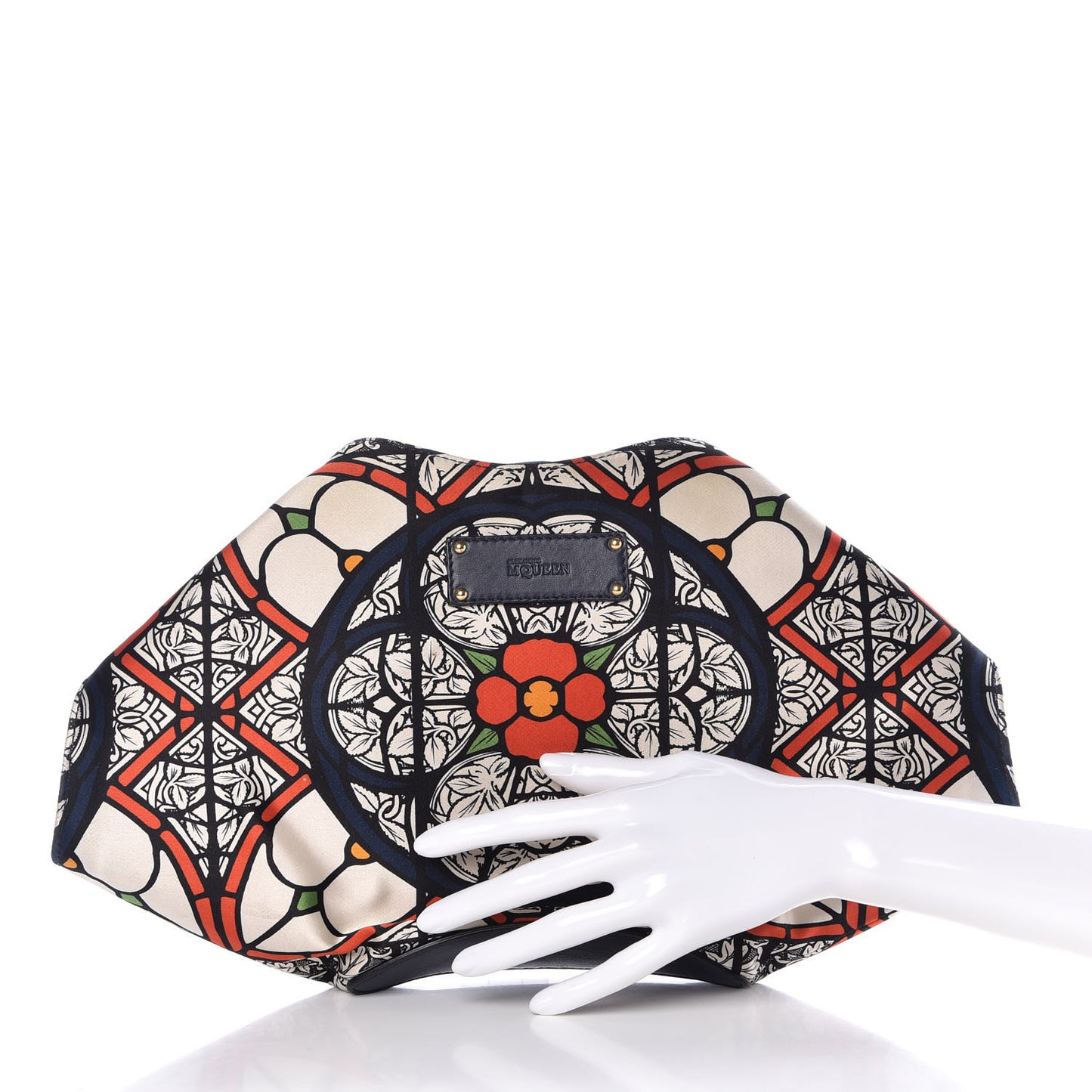 Silk Stained Glass De Manta Clutch White