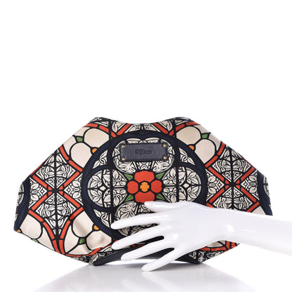 Alexander McQueen Silk Stained Glass De Manta Clutch White 2 of 12