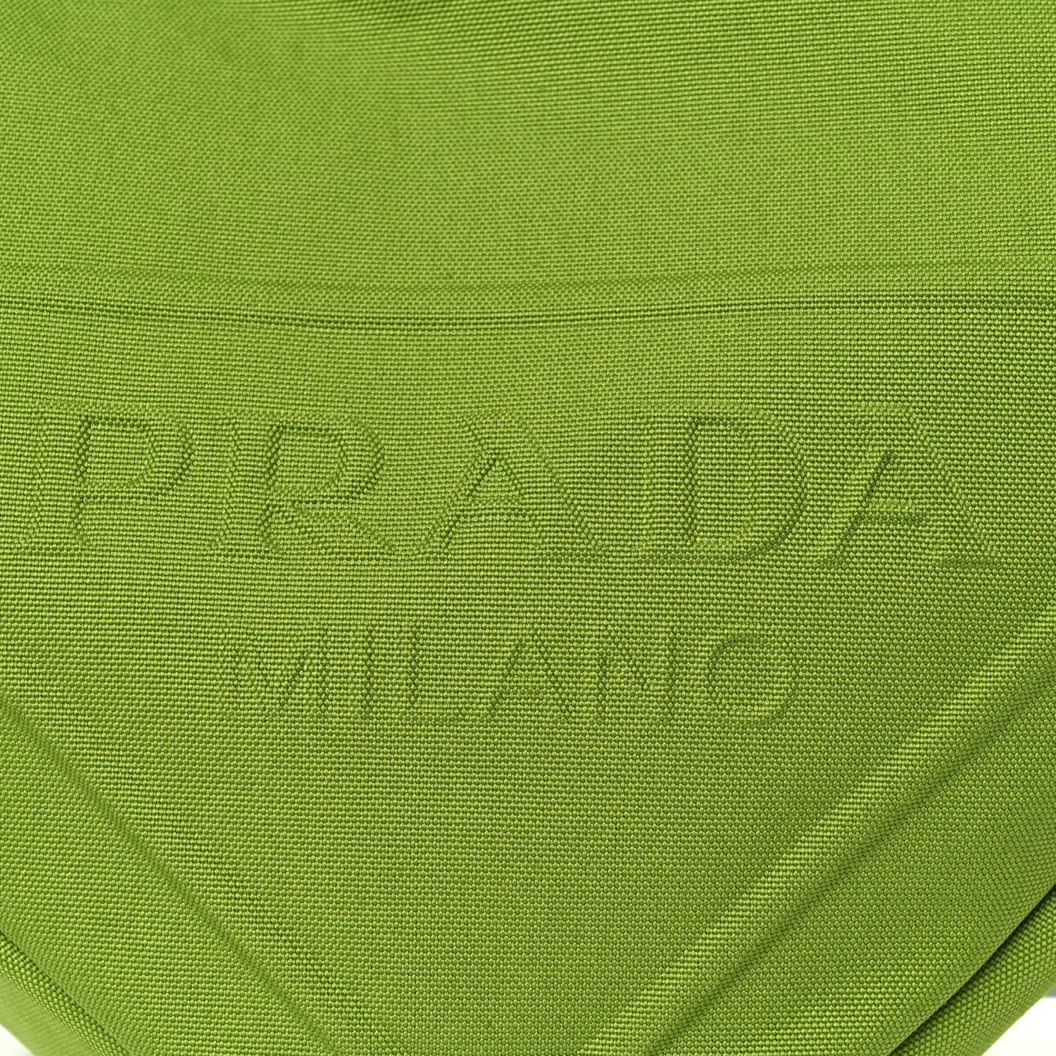 Prada Canapa Logo Embossed Large Triangle Shoulder Bag Felce 13 of 13