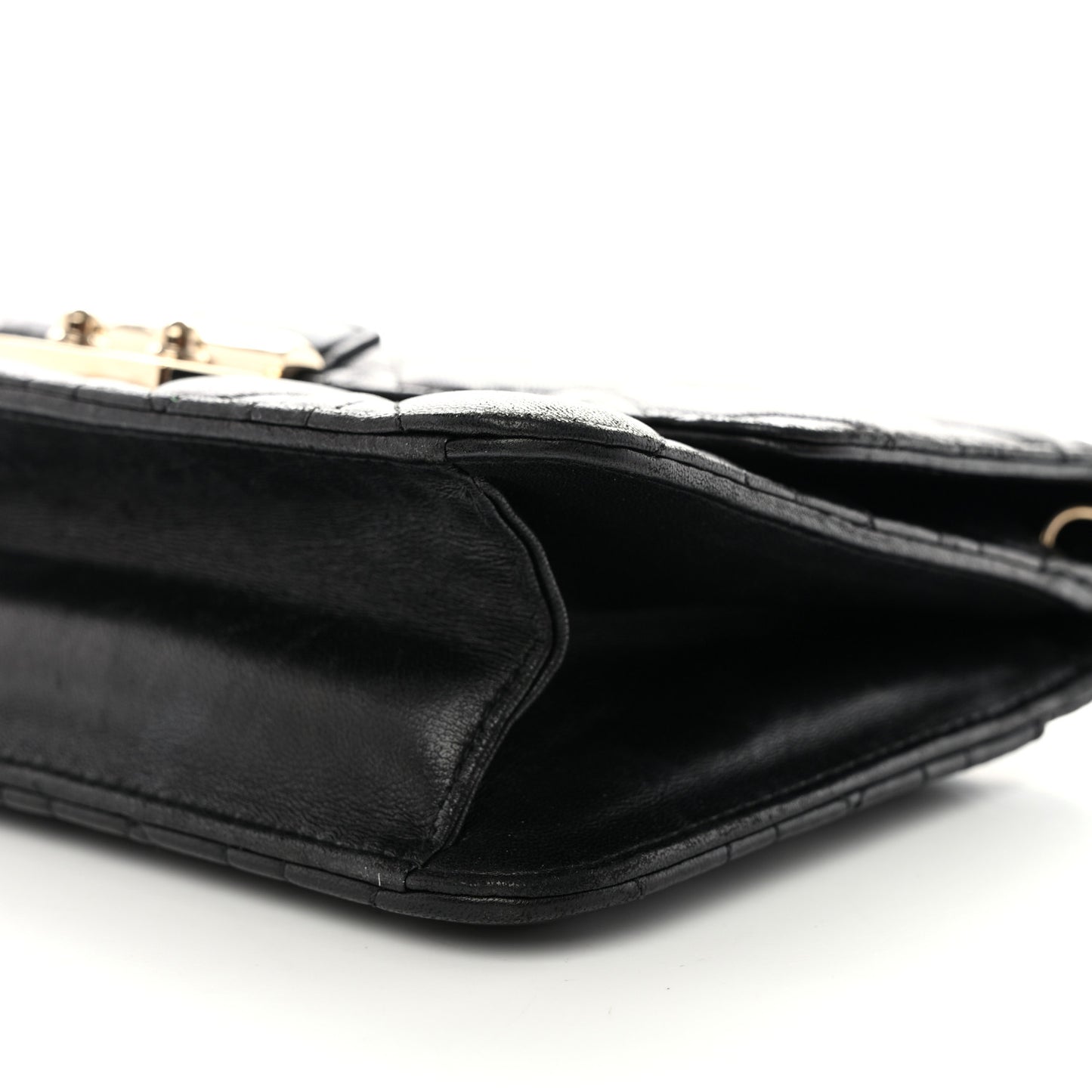 Lambskin Cannage Miss Dior Promenade Pouch Black