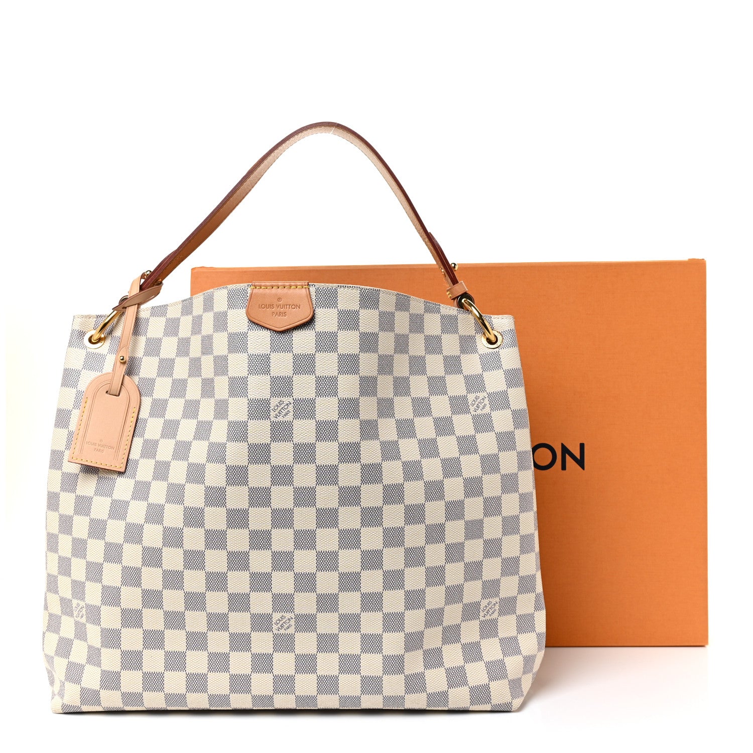 Louis Vuitton Damier Azur Graceful MM Rose Ballerine 13 of 13