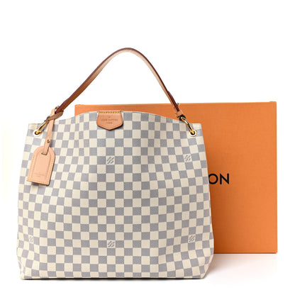 Louis Vuitton Damier Azur Graceful MM Rose Ballerine 13 of 13