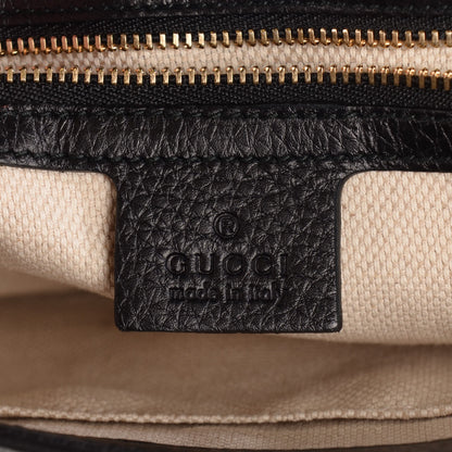 Gucci Pebbled Calfskin Medium Soho Flap Crossbody Black 5 of 7