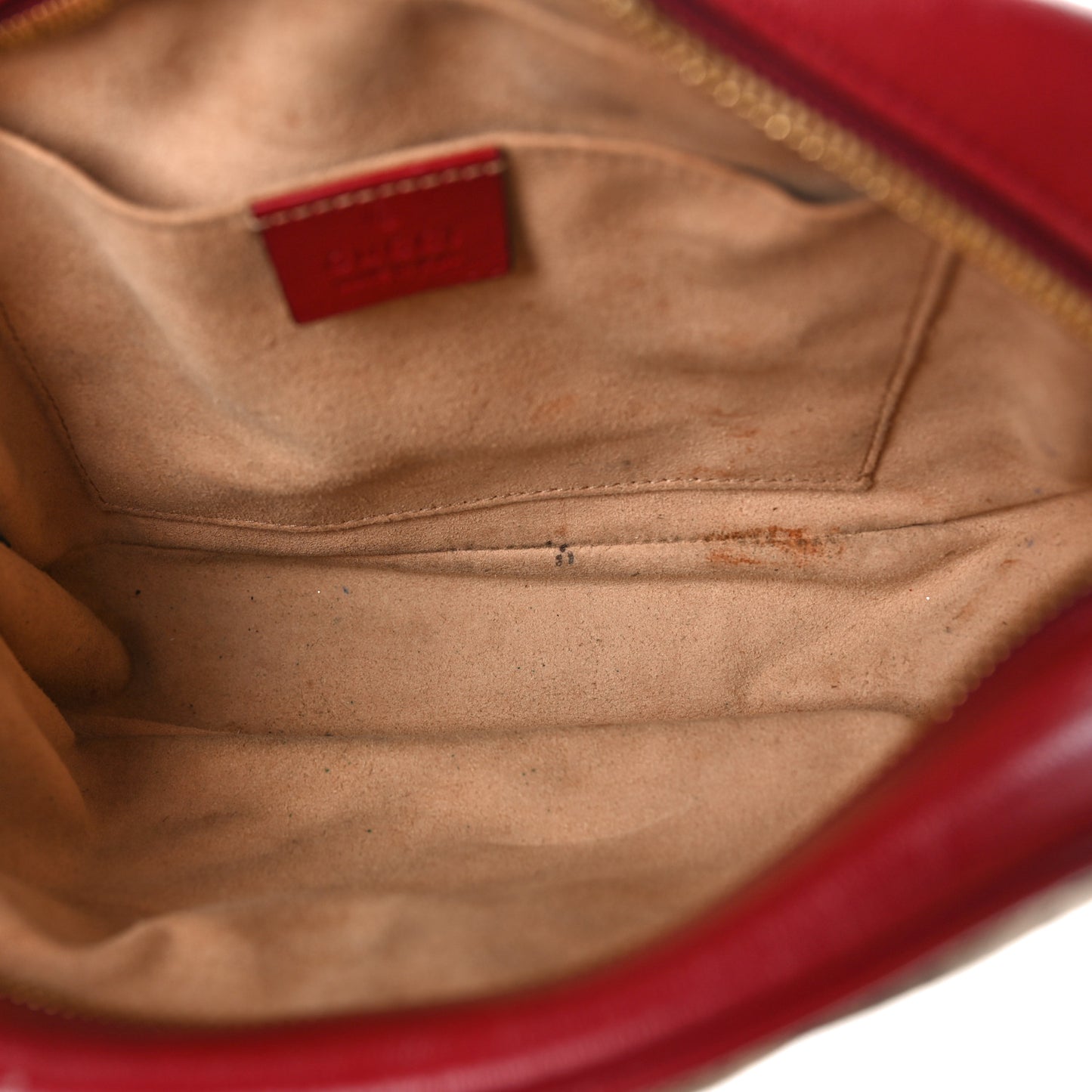 Monogram Azalea Calfskin Matelasse Diagonal Small GG Marmont Chain Shoulder Bag Beige Ebony New Cherry Red