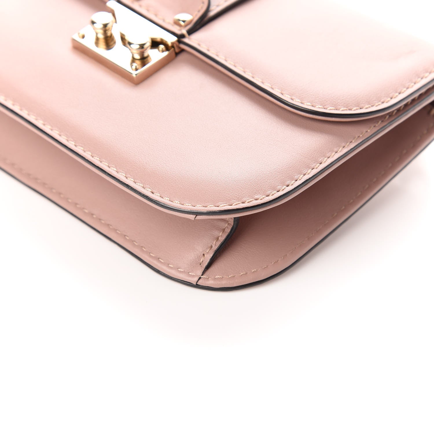 Valentino Garavani Vitello Small Glam Lock Rockstud Flap Poudre 8 of 8