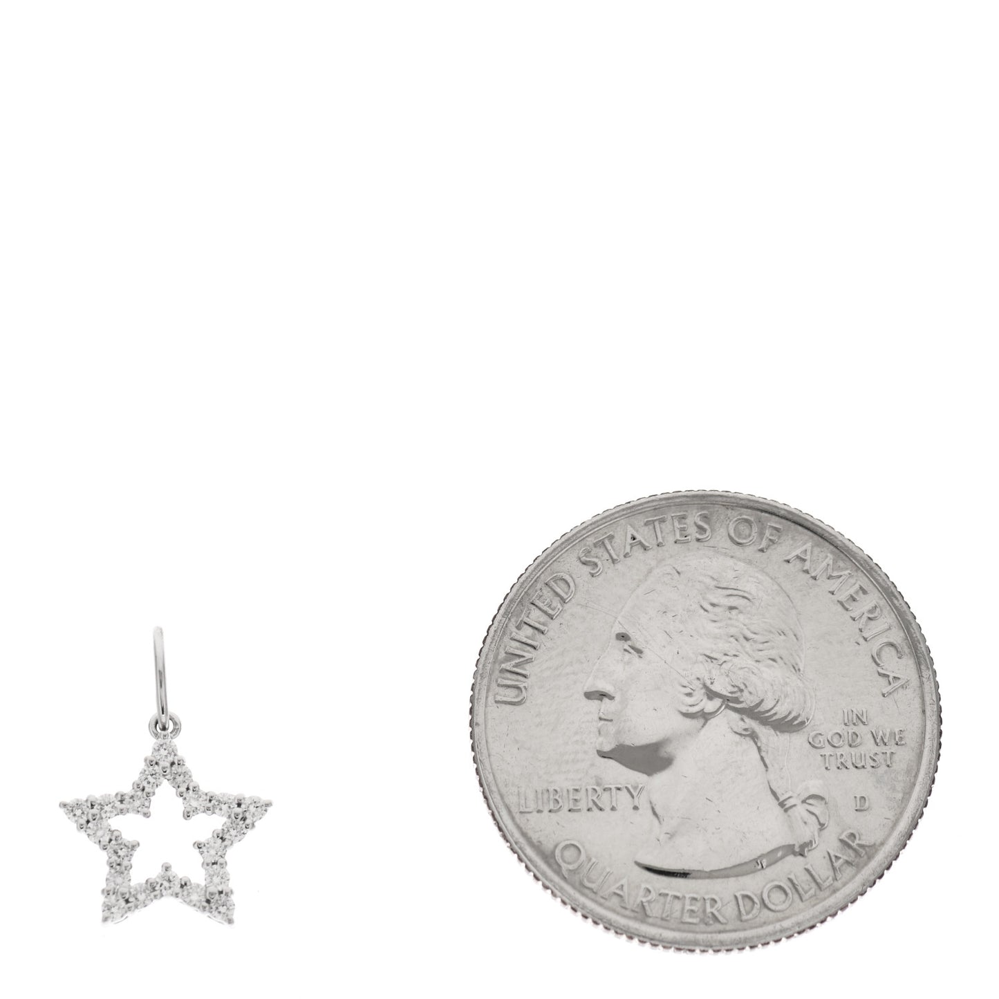 Platinum Diamond Star Charm