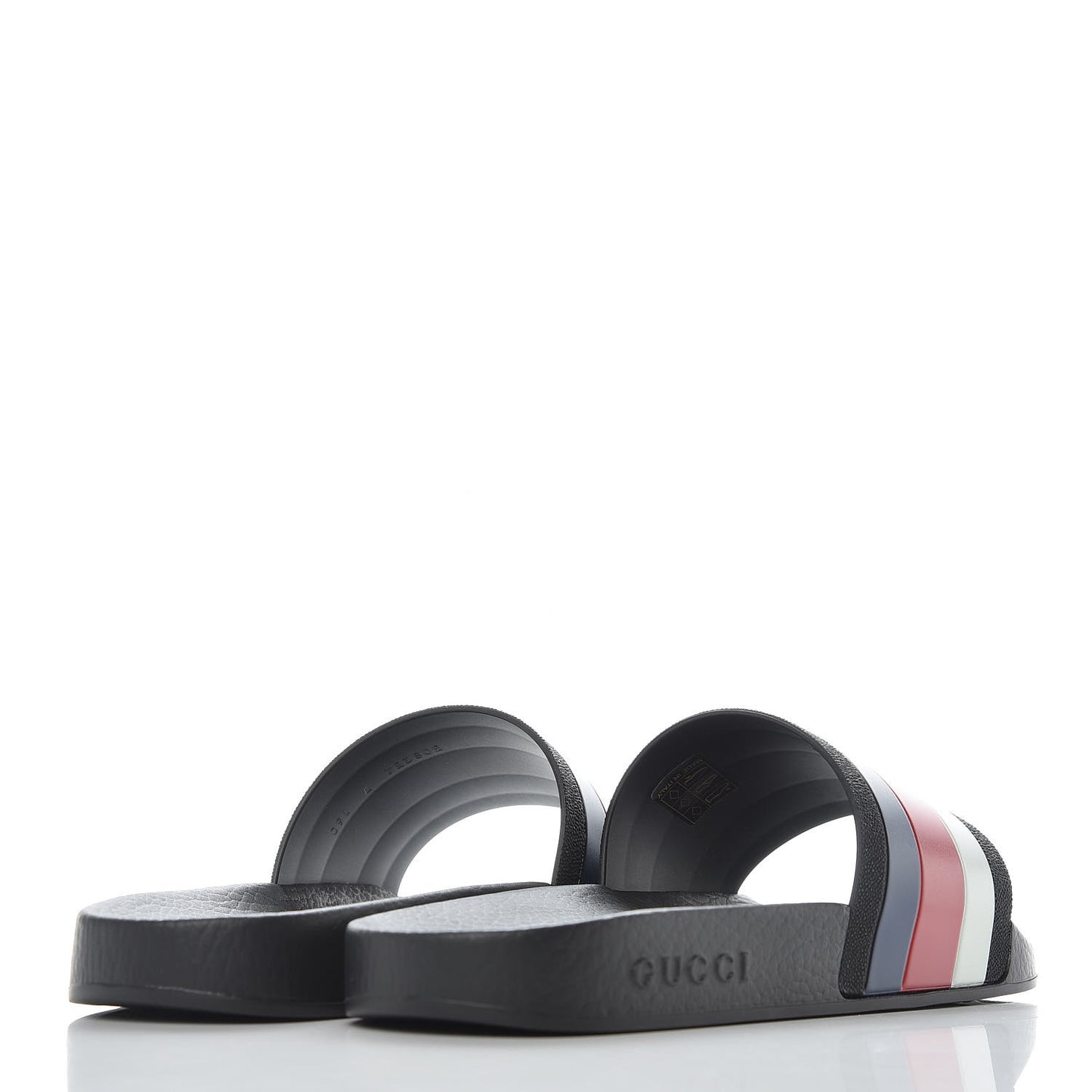 Rubber Web Mens Pool Slide Sandals 7 Black Mystic White Hibiscus Red Marine