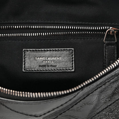 Saint Laurent Crinkled Calfskin Matelasse Monogram Niki Body Bag Black 6 of 8
