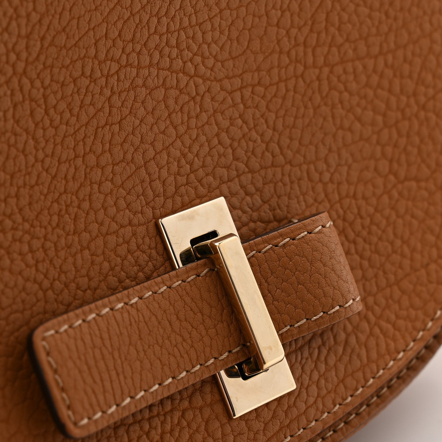 Delvaux Crispy Calfskin Mini Le Mutin Saddle Belt Bag Vegetal 11 of 11