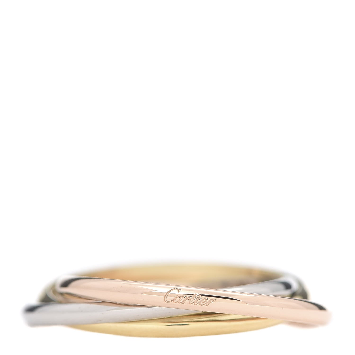 Cartier 18K Pink Yellow White Gold Extra Small Trinity Ring 50 5.25 1 of 7