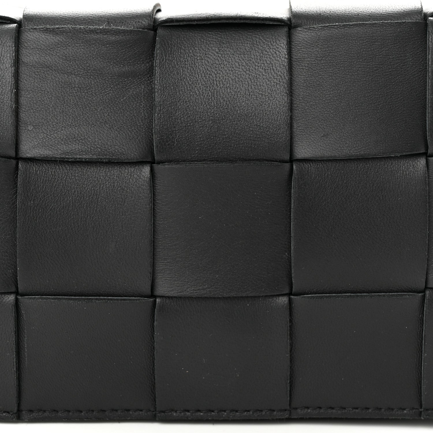 Bottega Veneta Lambskin Maxi Intreccio Small Cassette Crossbody Bag Black 8 of 10