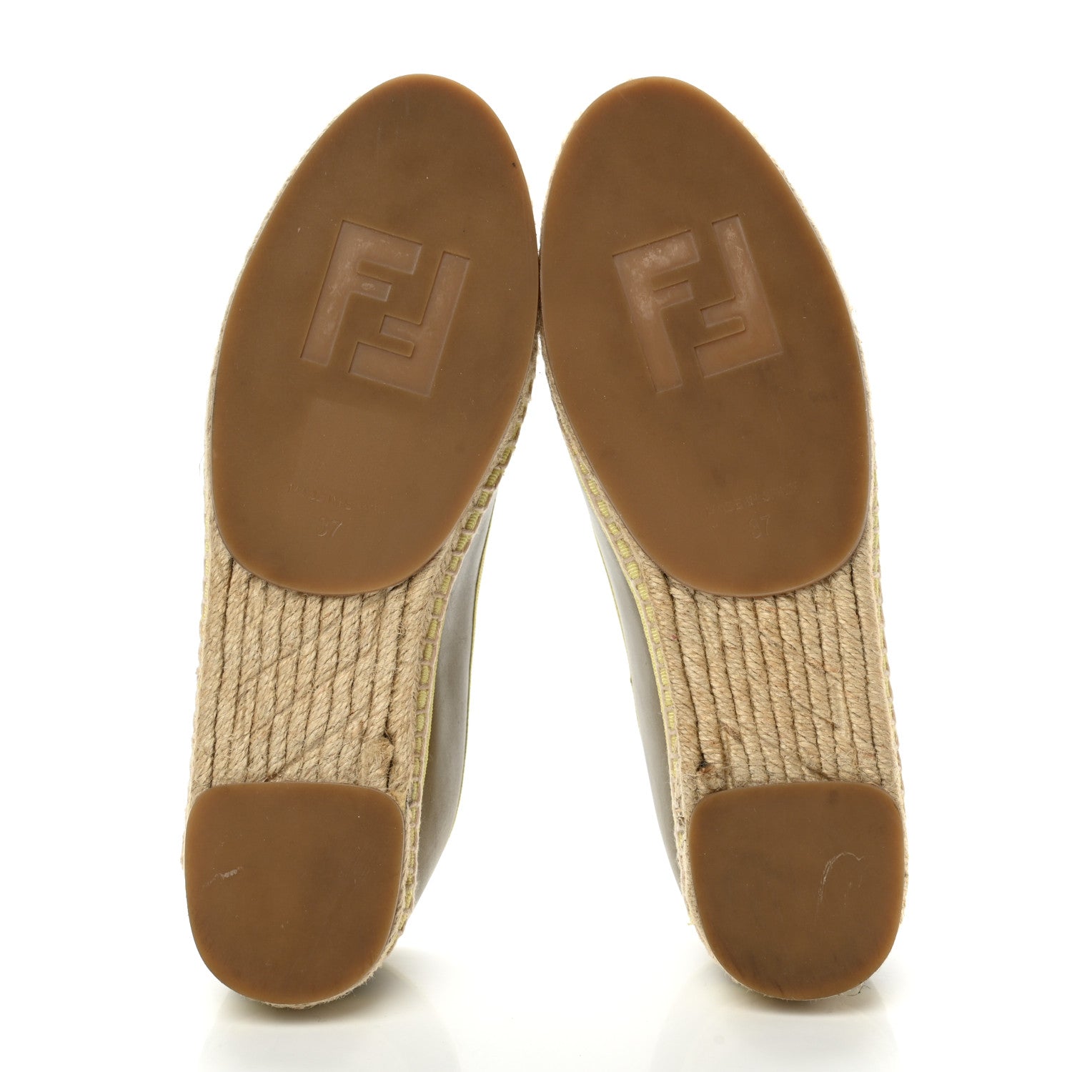 Fendi Calfskin Monster Eyes Espadrille Moccasins 37 Camaleonte Cotton Candy Black Paglia 5 of 8