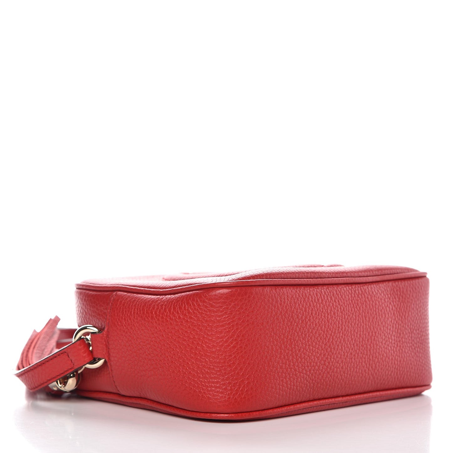 Pebbled Calfskin Small Soho Disco Bag Vibrant Red