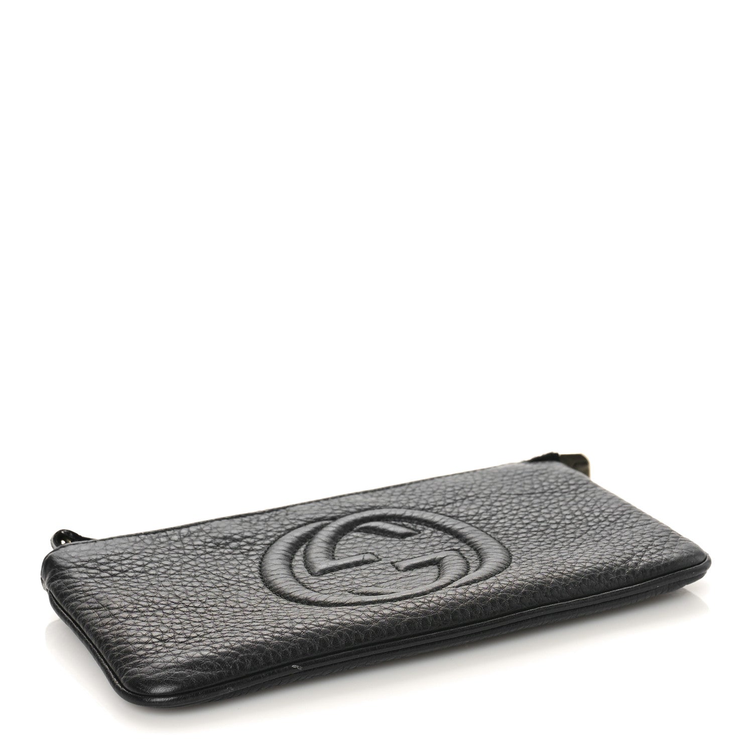 Gucci Pebbled Calfskin Soho Wristlet Black 4 of 8