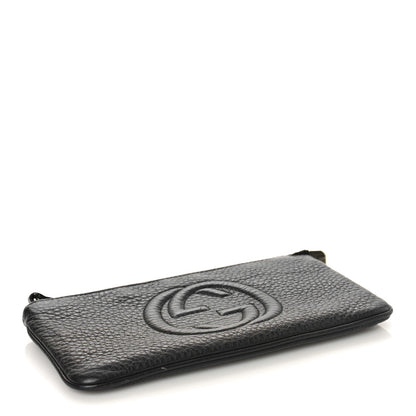 Gucci Pebbled Calfskin Soho Wristlet Black 4 of 8