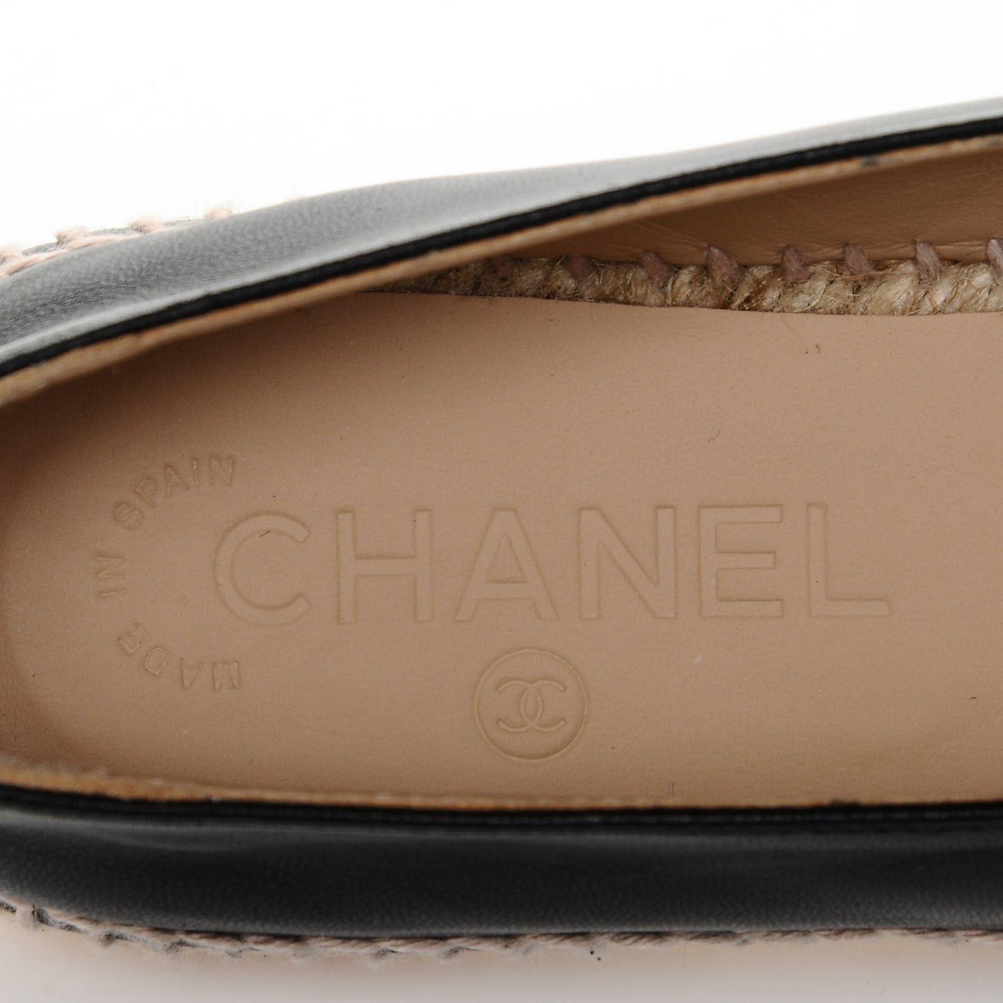 Lambskin CC Espadrilles 36 Black